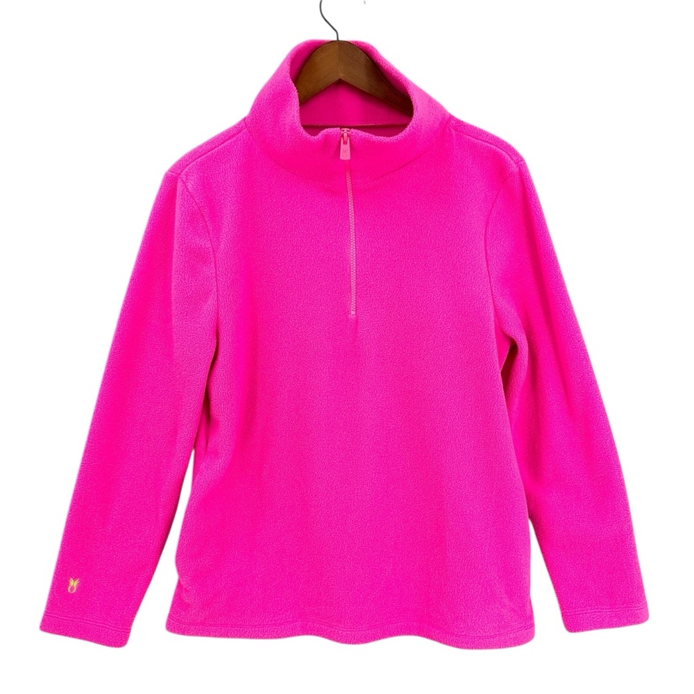 Dudley Stephens Neon Pink Half-Zip Fleece Pullover